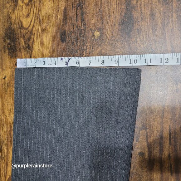 Express Editor Trouser Flare Pants 4 R Gray Pin Stripe Preppy Career Casual - Picture 10 of 12